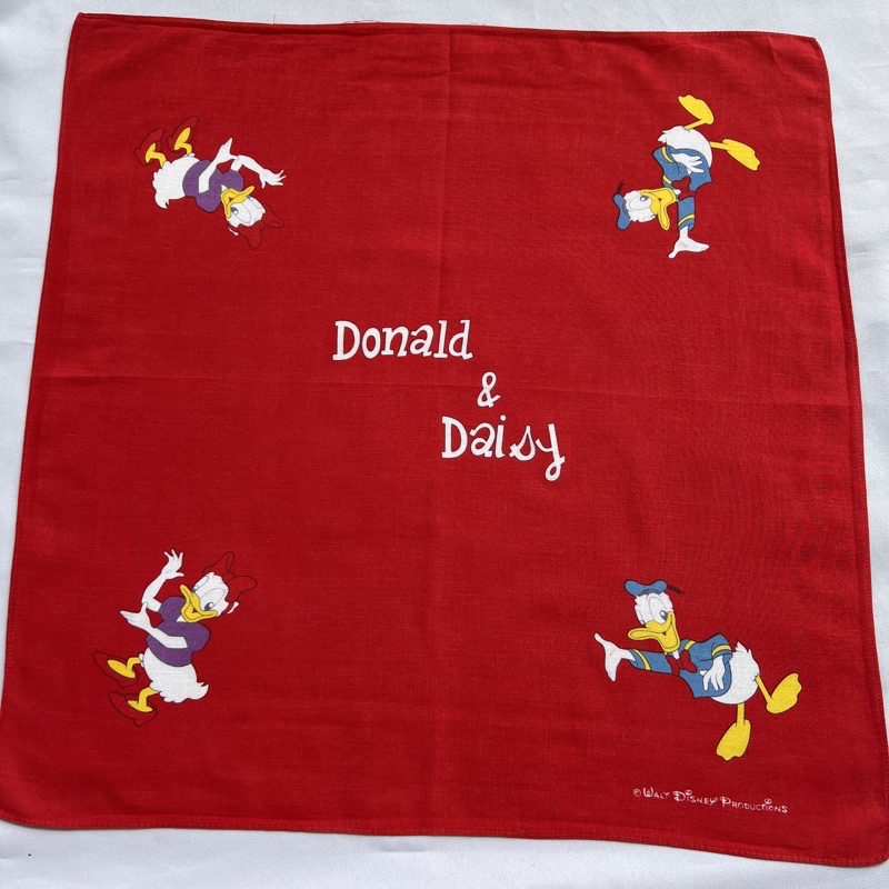 donald-duck-ผ้าเช็ดหน้า-โดนัล-ดั๊ค-โพกผมได้