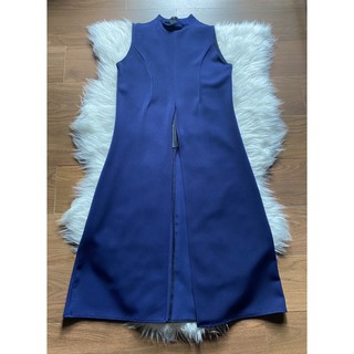 Used Dress เสื้อ เดรส แฟชั่น ดีไซน์สวยเท่ห์มาก แนว Vickteerut, Kloset, Sretsis สีน้ำเงิน มือสอง สภาพดี อก 32”