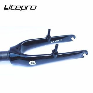 Litepro ตะเกียบหน้าจักรยาน คาร์บอนไฟเบอร์ 14 นิ้ว 74 มม. K3 สําหรับจักรยานแบบพับ