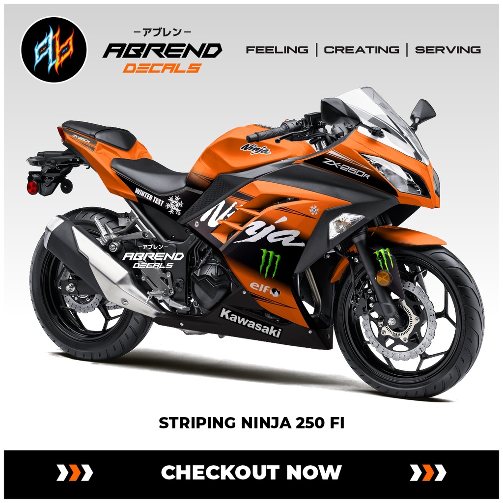 สติกเกอร์-ลาย-ninja-250-fi-livery-winter-test-kawasaki-ninja-fi-old-สําหรับติดตกแต่งรถจักรยานยนต์