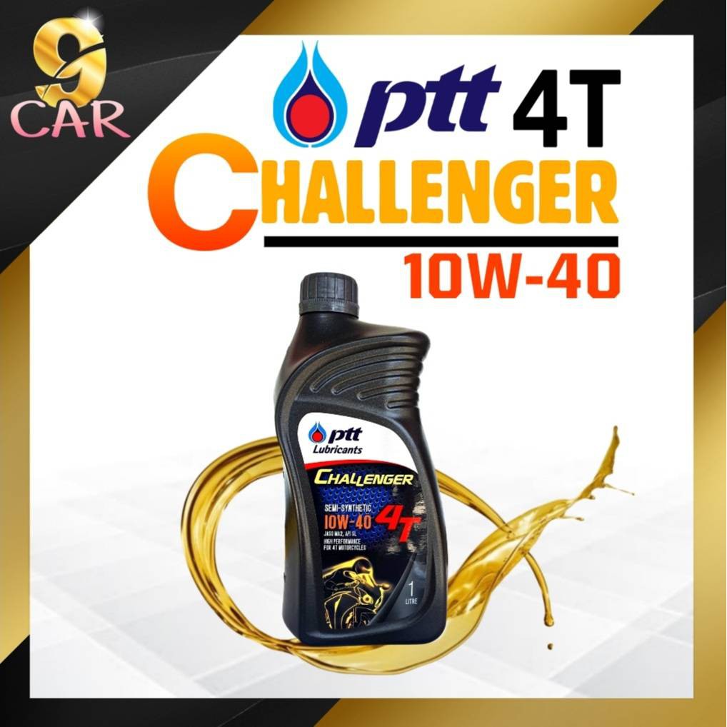 ptt-น้ำมันเครื่องมอเตอร์-challenger-semi-synthetic-10w-40-4t-1ลิตร-ชาเลนเจอร์-เซมิ-ซินเธติก
