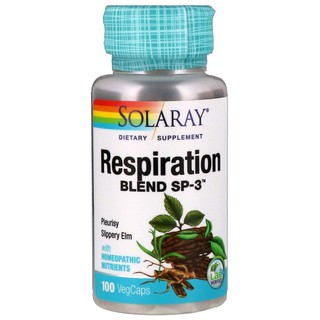 Solaray, Respiration Blend SP-3, 100 VegCaps บำรุงปอด ไอเรื้อรัง เสมหะค้าง