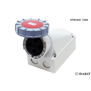 "Dako" Power Plug (เพาเวอร์ปลั๊ก) รุ่น HTN1441 125A 380V-415V 4Pin ระดับกันฝุ่นกันน้ำ IP67 ตัวเมีย แบบติดลอย