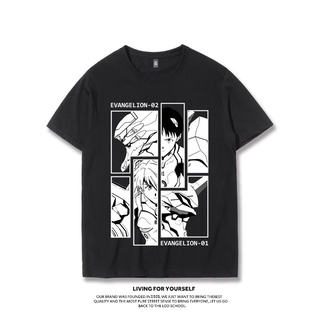 Asuka No. เสื้อยืด eva Neon Genesis Evangelion ลายการ์ตูนอนิเมะ ทรงหลวม 1 ชิ้น Shex|||Taveva Exina Exina Exesis Shex 8.2