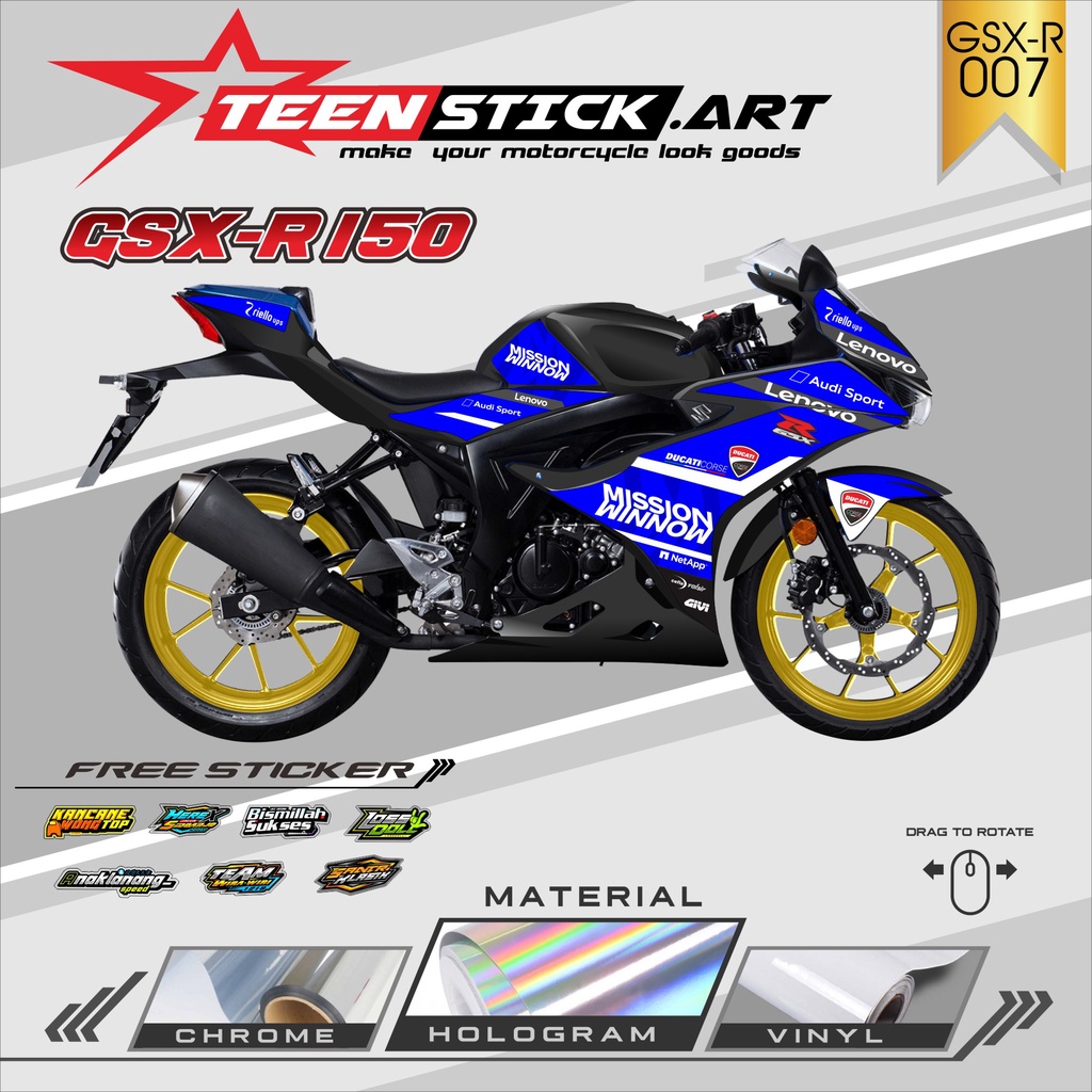 Striping GSX-R 150 - สติ๊กเกอร์ Striping List Variation ของรถ ...