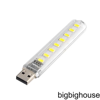 [Biho] USB Night Light Portable Light 3000K 7000K Transparent USB Lamp for Computer Laptop