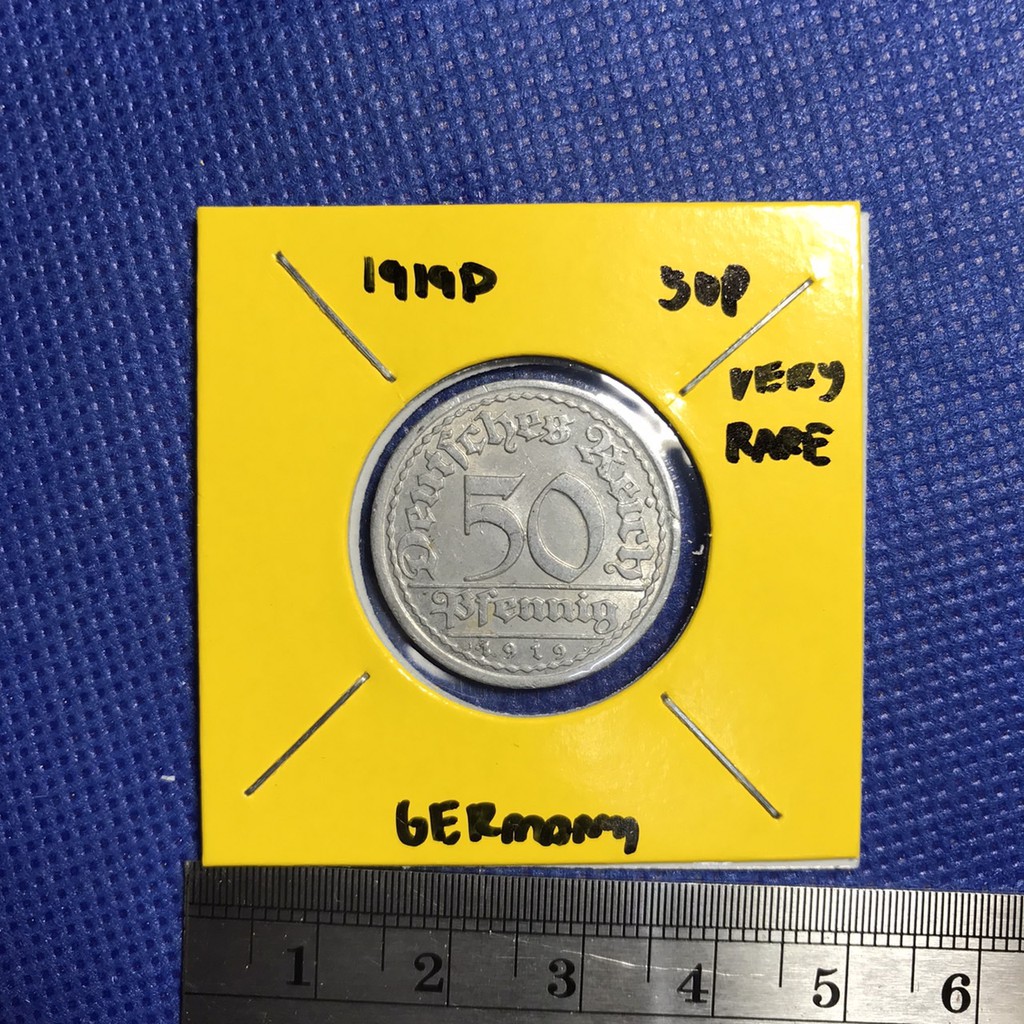 no-13877-ปี1919d-เยอรมัน-50-pfennig-เหรียญสะสม-เหรียญต่างประเทศ-เหรียญเก่า-หายากมาก-very-rare-ราคาถูก