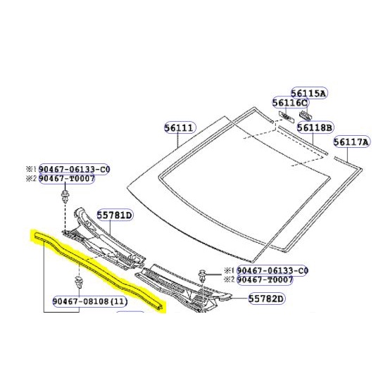 ยางรองแผงจิ้งหรีด-ยางขอบแผงจิ้งหรีด-โตโยต้า-ฟอร์จูนเนอร์-toyota-fortuner-2005-2014