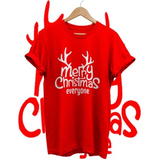 เสื้อยืดผ้าฝ้ายพิมพ์ลาย เสื้อยืด พิมพ์ลายคริสต์มาส Evryone Merry Christmas สําหรับครอบครัว ผู้ใหญ่