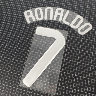 เบอร์ชุด ทรานเฟอร์ RONALDO #7 2007-2008 Player Size Champions League Silver Nameset Plastic Man United