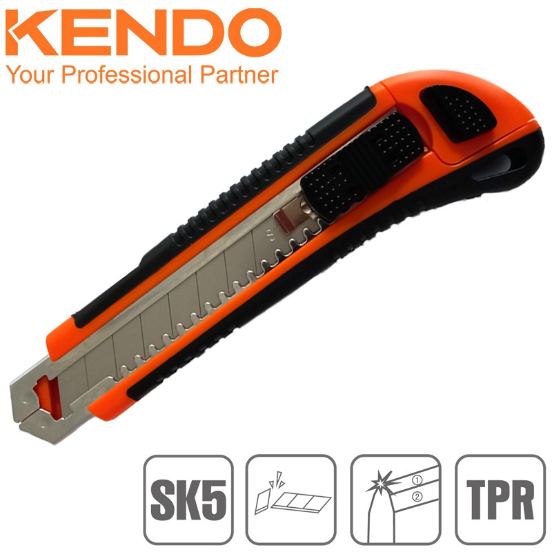 kendo-30937-มีดคัตเตอร์-หุ้มยาง-18mm