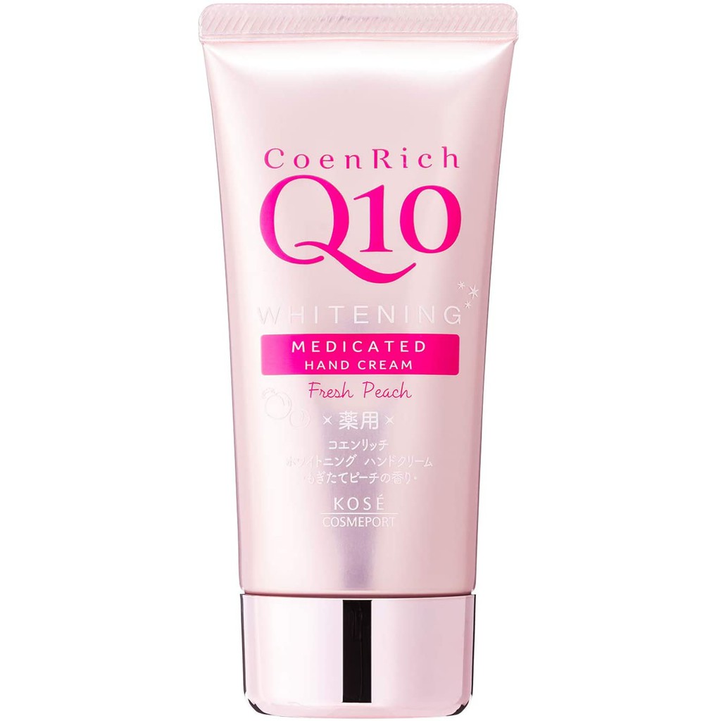 kose-coenrich-q10-hand-amp-finger-cream-80g-fresh-peach-โคเซ่-ครีมบำรุงมือ