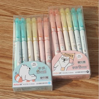 ปากกา ลบได้ ลาย หมี ,สี pastel,และ ของกิน (กล่อง 12 แท่ง)