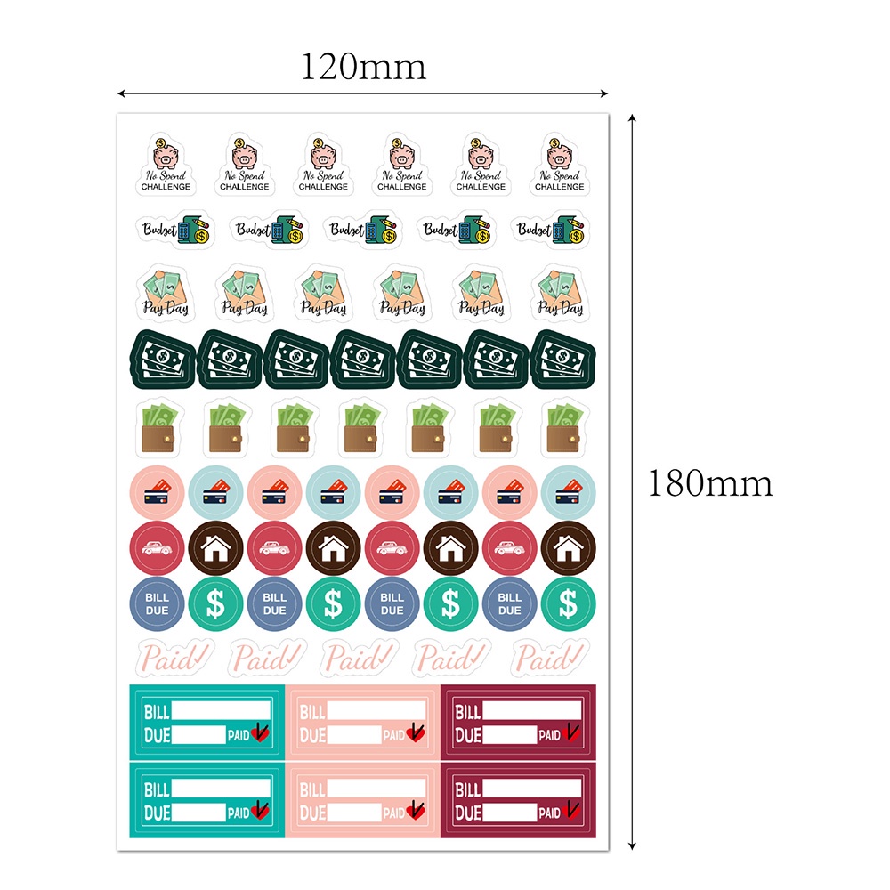 สติกเกอร์แพลนเนอร์-diy-สําหรับตกแต่งสมุดโน้ต-แพลนเนอร์-497-ชิ้น