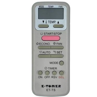 รีโมทใช้สำหรับแอร์ Toshiba / Carrier รุ่น ET-TS ตัวรวมใช้ได้ทุกรุ่น ( มีบริการเก็บเงินปลายทาง)