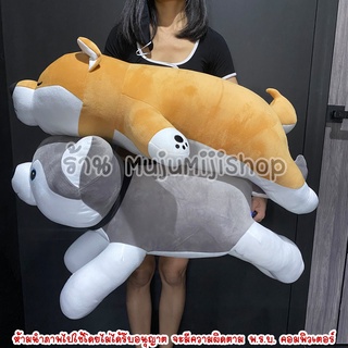 สินค้า ตุ๊กตาหมาฮัสกี้ ตุ๊กตาหมาชิบะ 90cm ใยเด้ง พองๆ อ้วนๆ [พร้อมส่ง]