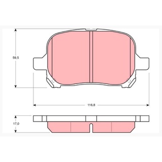 ผ้าดิสเบรคหน้า ES300 RX300 1996-2003 CAMRY SXV20 1996- HARRIER 1997- ESTIMA ACR30 2000- GDB3152 TRW