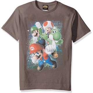 【🔥🔥】100%cotton เสื้อยืดผู้ชาย Nintendo Boys Friends Jump Graphic T-shirt men เสื้อ ยืด ผู้ชาย คอกลม โอเวอร์ ไซส์