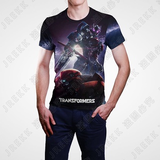 เสื้อยืด พิมพ์ลายอนิเมะ Marvel Transformers Bumblebee Optimus Prime 3 มิติ แฟชั่นสําหรับผู้ชาย และผู้หญิง 2023