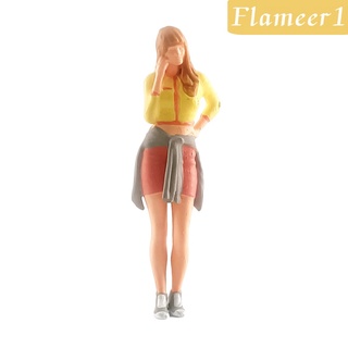 [FLAMEER1] Mini 1:64 Figures Fitness Woman Street Scene Model Railway Layout S Scale