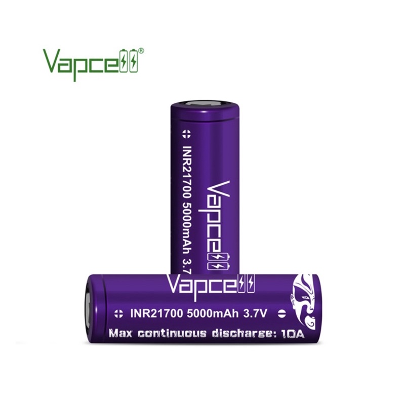 ภาพหน้าปกสินค้าVapcell INR21700 5000mAh 3.7V 10A สีม่วงของแท้(ซื้อ2ก้อนแถมฟรีกระเป๋าใส่ถ่าน) จากร้าน ppgiftshop บน Shopee