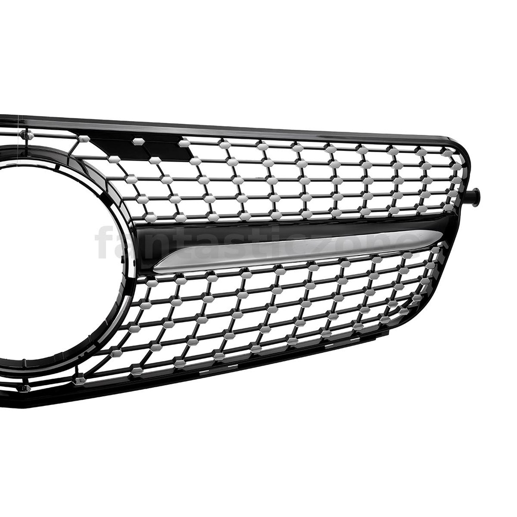 กระจังหน้ารถยนต์-สีดํา-อุปกรณ์เสริม-สําหรับ-mercedes-benz-c-class-w204-08-14-diamond-grille-c180-c200-c300