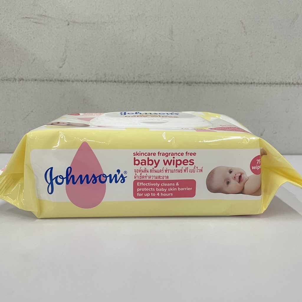 johnsons-skincare-fragrance-free-baby-wipes-จอห์นสัน-สกินแคร์-เบบี้-ไวพ์-สูตรไม่มีน้ำหอม-75-แผ่น