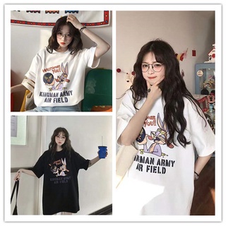 fashiongirl1688 พร้อมส่งค่ะ!! เสื้อยืดลายการ์ตูนลายบันนี่ ใส่แล้วดูดี เนื้อผ้านิ่มความยืดหยุ่นไม่ยับง่าย