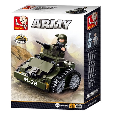 ของเล่นตัวต่อเลโก้ทหาร-รถถังยานเกราะ-sluban-armored-vehicle-army-m38-b0587c