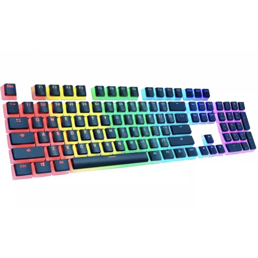 SINGO KC-002 (PUDDING KEYCAPS) DOUBLE-SHOT PBT KEYCAPS 104 KEYS WITH ...