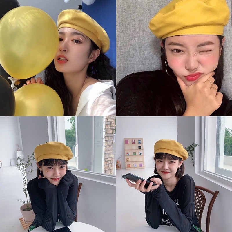 พร้อมส่ง-หมวกทรงเบเร่ต์-ปรับขนาดได้-beret-แฟชั่นเกาหลี-สายเกาสุดๆ