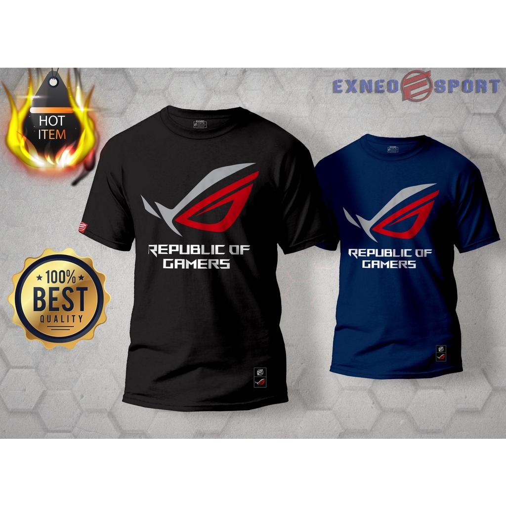 เสื้อยืด ผ้าฝ้าย 100% พิมพ์ลายกราฟฟิคเกมมิ่ง Mobile Asus ROG Republic ...