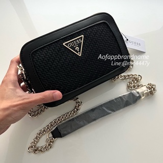 ของแท้💯 GUESS HASSIE CROSSBODY CAMERA BAG รุ่นใหม่ 2ซิป กระเป๋าสะพายข้างสายโซ่