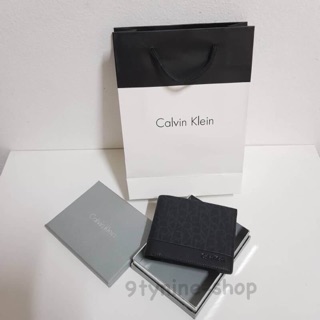 [ของแท้] Calvin Klein leather men wallet กระเป๋าสตางค์ใบสั้น