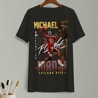 [S-5XL] เสื้อยืด พิมพ์ลาย Chicago Bulls Michael Jordan NBA Basketball สไตล์คลาสสิก สําหรับผู้ชาย