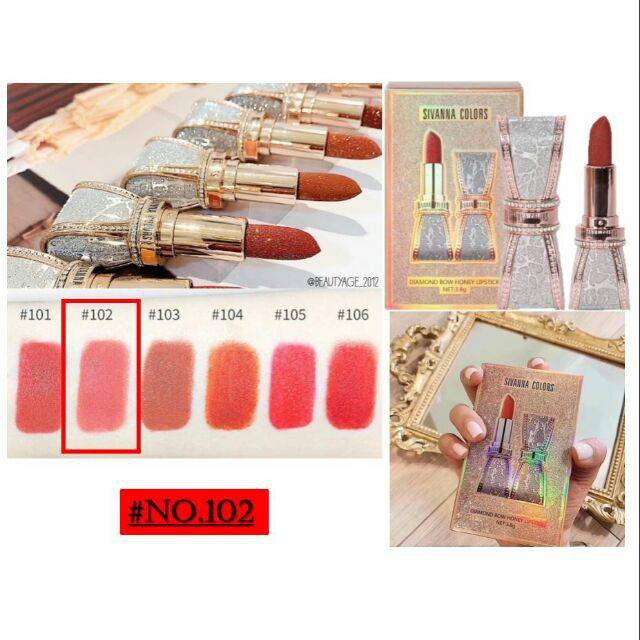 พร้อมส่ง-cxc-sivanna-colors-diamond-honey-lipstick-แท้-100-ขนาด-3-8-g