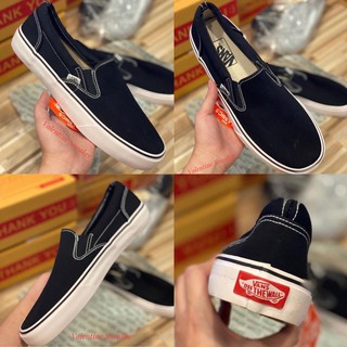 รองเท้าผ้าใบvans Classic Slip On✨ สีดำ✨สีขาว ✨ 007