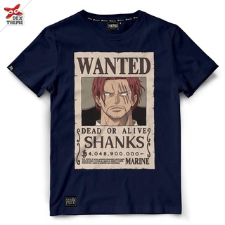 เสื้อยืดวันพีช One Piece-1382-NV สีกรม : Wanted SHANKS