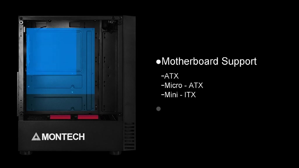Case Montech X2 MESH (3 x FAN) Rainbow RGB ATX mATX itx Tempered Glass ...