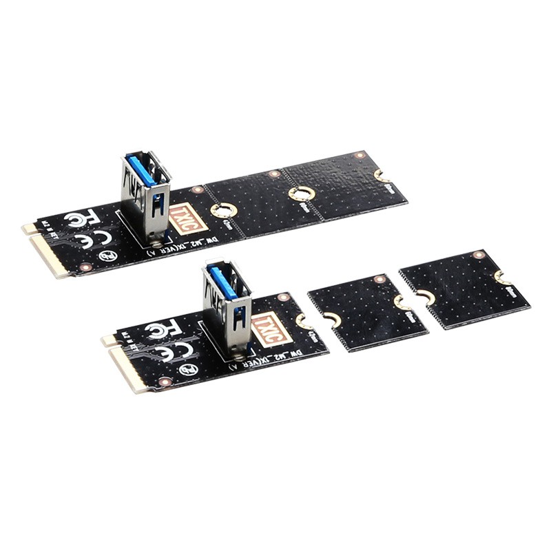 ภาพหน้าปกสินค้าNGFF M.2 to PCI-E USB3.0 Adapter Card Pcie Riser Card ใหม่ล่าสุดปี 2021 จากร้าน easy_mining บน Shopee