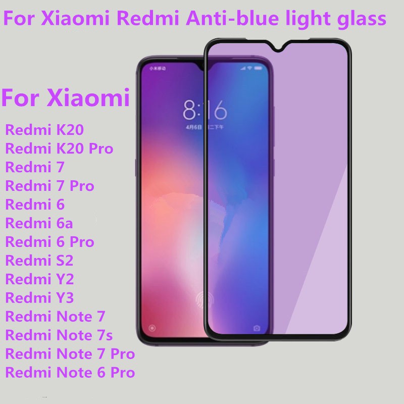 ฟิล์มกระจกป้องกันแสงสีม่วงสำหรับ-xiaomi-redmi-k-20-7-7-pro-6-6-a-a-2