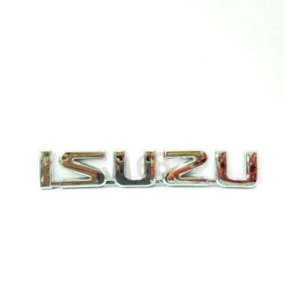 โลโก้คำว่าISUZUสีชุบใช้สำหรับรถISUZU2005-2011