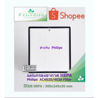 แผ่นกรองอากาศ Philips HEPA filter for air purifier AC4025/4026 model filter AC4104+AC4103