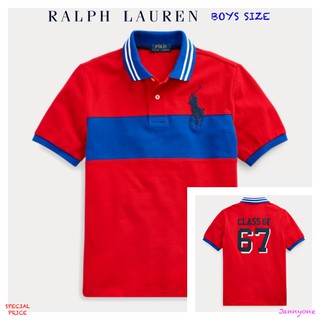 RALPH LAUREN EMBROIDERED COTTON MESH POLO ( BOYS SIZE 8-20 YEARS )