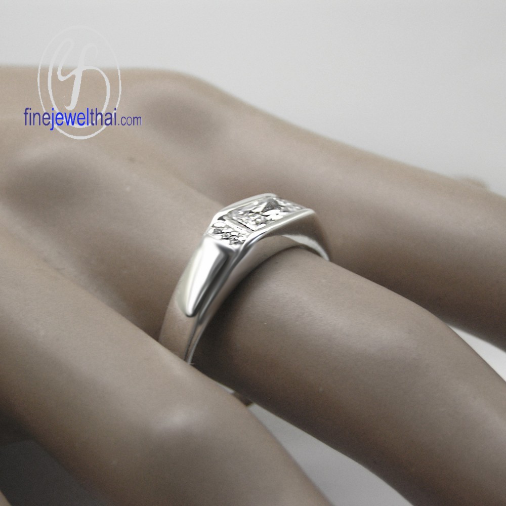 finejewelthai-แหวน-แหวนเพชร-แหวนเงินแท้-endless-diamond-cz-silver-ring-r1368cz