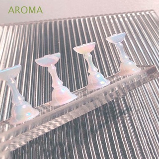 Aroma ชั้นวางเล็บปลอม ออโรร่า แบบแม่เหล็ก ขนาดเล็ก สําหรับฝึกทําเล็บ DIY