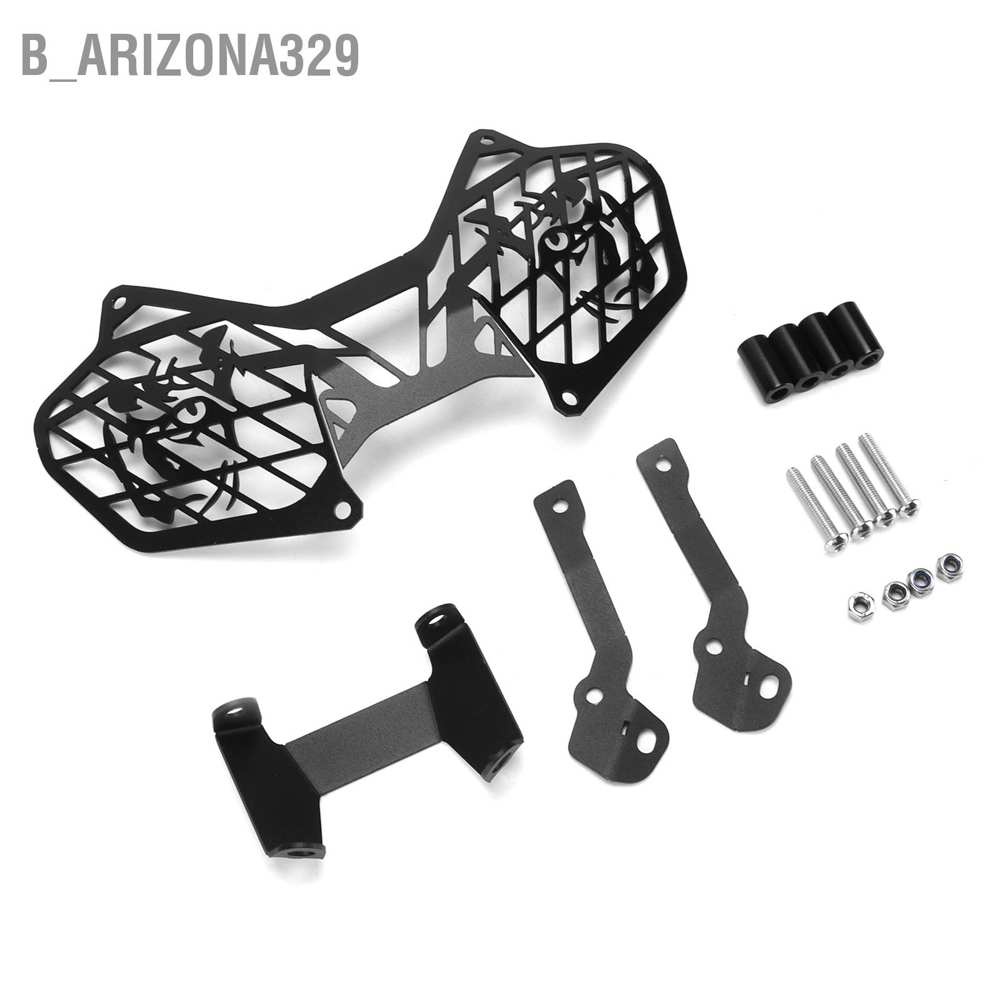 b-arizona329-motorcycle-front-headlight-mesh-grill-protective-cover-black-aluminium-alloy-replacement-for-triumph-tiger-900-2020-2021