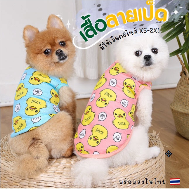 ภาพหน้าปกสินค้าเสื้อสัตว์เลี้ยง เสื้อลายเป็ด เสื้อแมว เสื้อหมา เสื้อลายเป็ดสัตว์เลี้ยง ส่งจากไทย