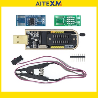 Ch341A 24 25 Series Eeprom แฟลชไบโอสาย Usb โปรแกรมเมอร์ + คลิปทดสอบ Soic8 Sop8 สําหรับ Eeprom 93Cxx / 25Cxx / 24Cxx Diy