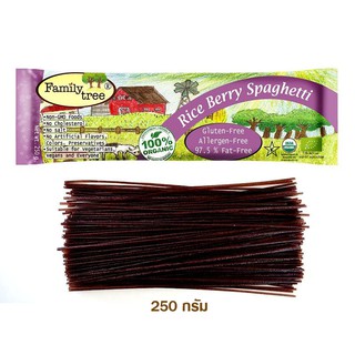 สินค้า เส้นสปาเก็ตตี้ข้าวไรซ์เบอร์รี่ ออร์แกนิค100% GlutenFree*Top8 (250กรัม) Organic Riceberry Rice Spaghetti Family Tree